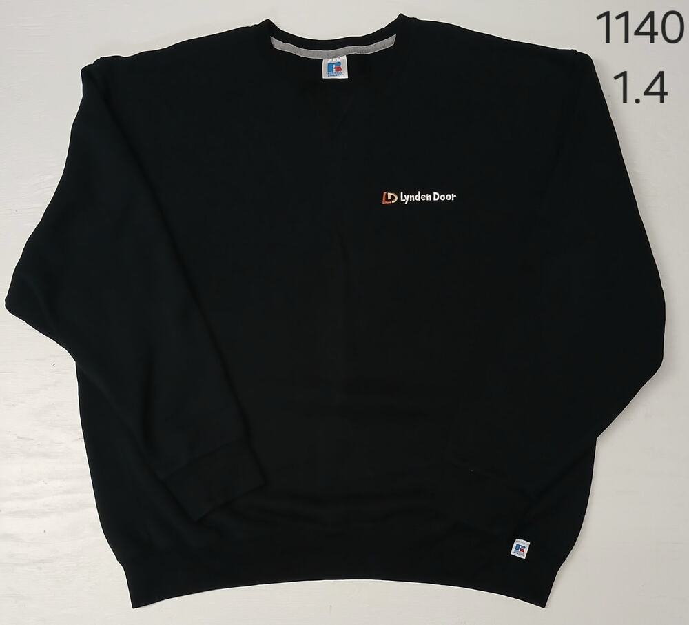 Russell Athletic (2XL) Black Long Sleeve Crew Neck Sweater